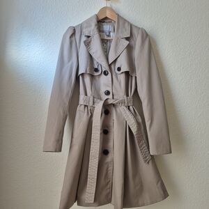H&M brown Trench Coat with Belt size 4